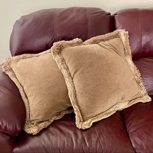POTTERY BARN Faux fur pillow covers